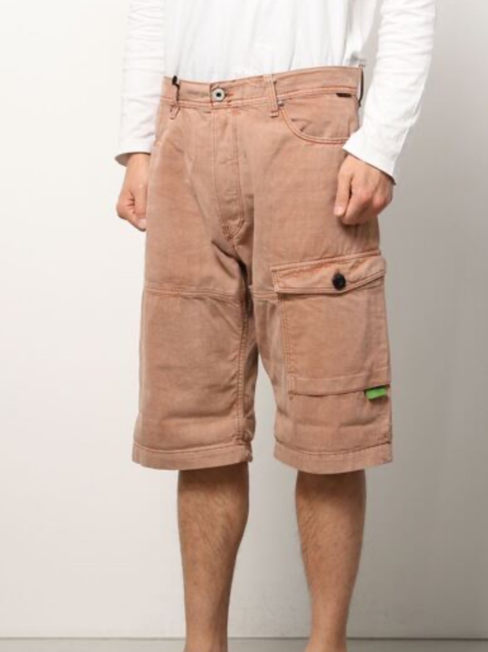 G-Star RAW Bearing Cargo Shorts Tuscany Faded Pink Size 34